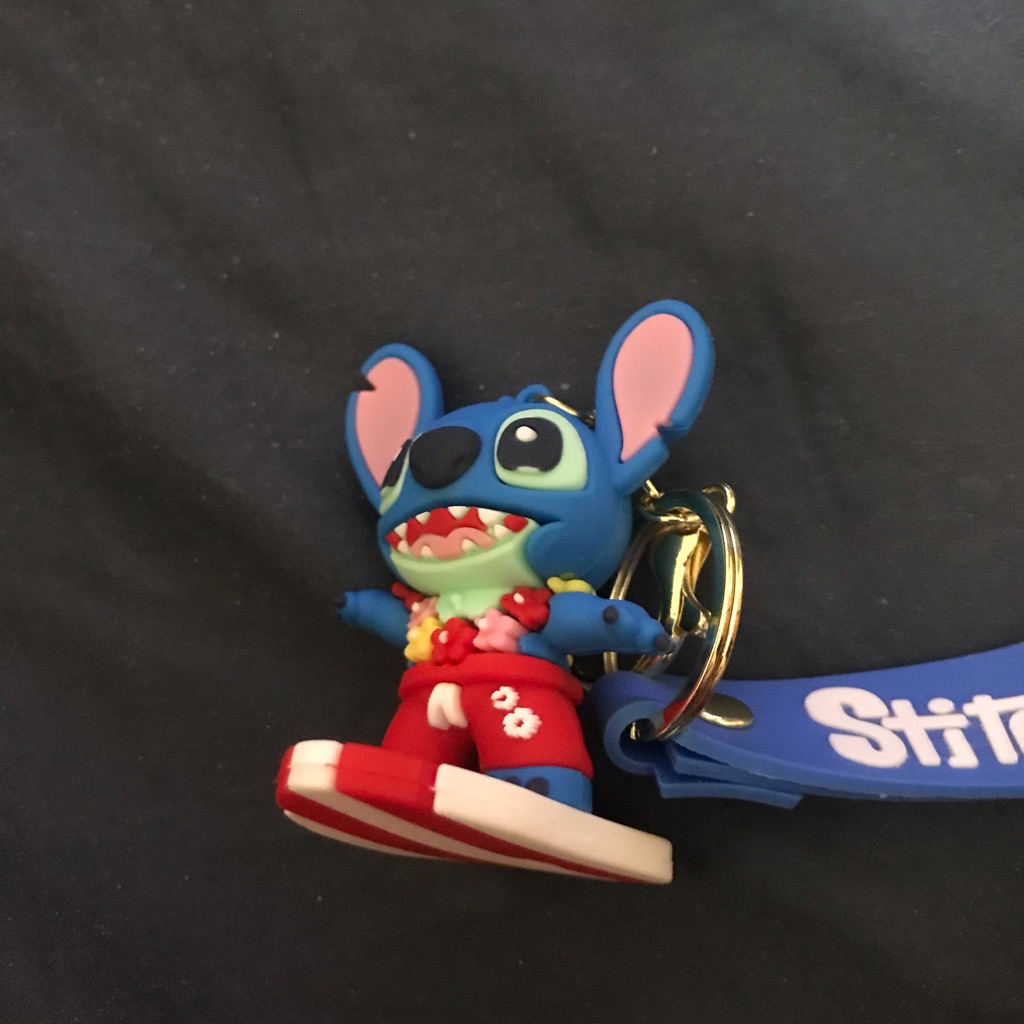 Stitch Keychain With Red Shorts